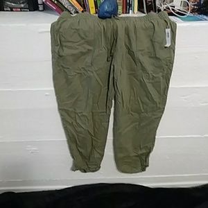 Olive-green pants
